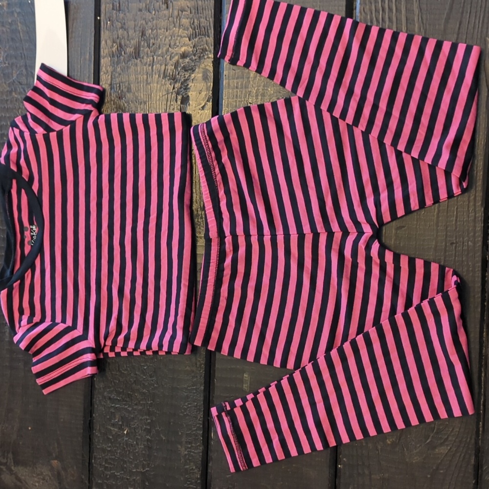 SS PJ's Pink Stripes 4T - Picture 4 of 4